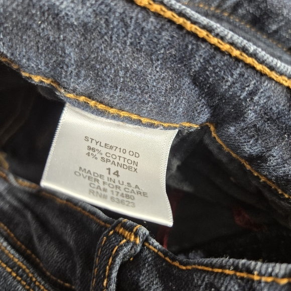 NYDJ Women's bootcut dark wash stretch jeans embroidered pockets sz 14 - Picture 5 of 8